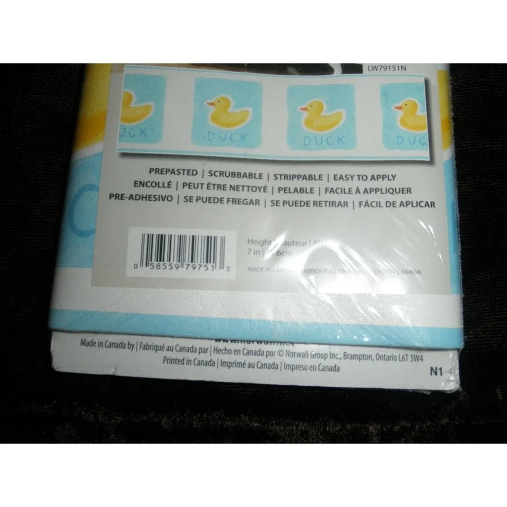 NEW by NORWALL WALLPAPER BORDER CHILDREN DUCKS (5 YARDS, 7